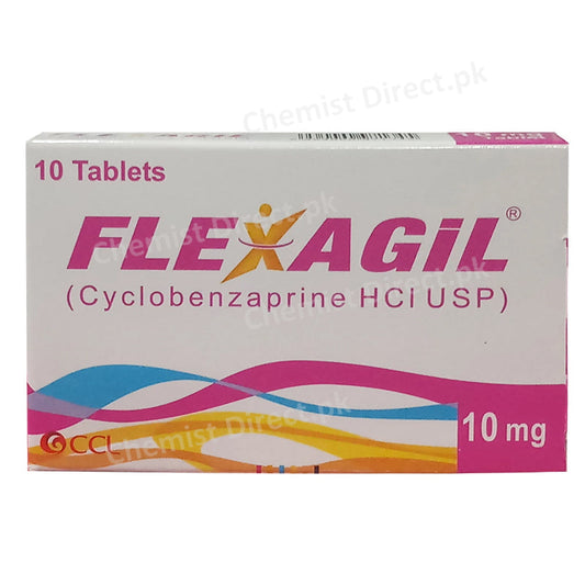 Flexagil 10mg Tab Tablet CCL Pharmaceuticals Skeletal Muscle Relaxant Cyclobenzaprine