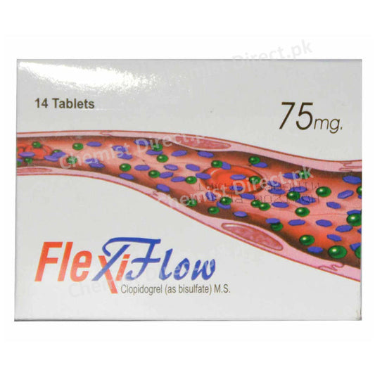 Flexi Flow 75mg Tab Tablet Wilshire Laboratories Pvt Ltd Anti Platelet Aggregation Clopidogrelas Bisulphate