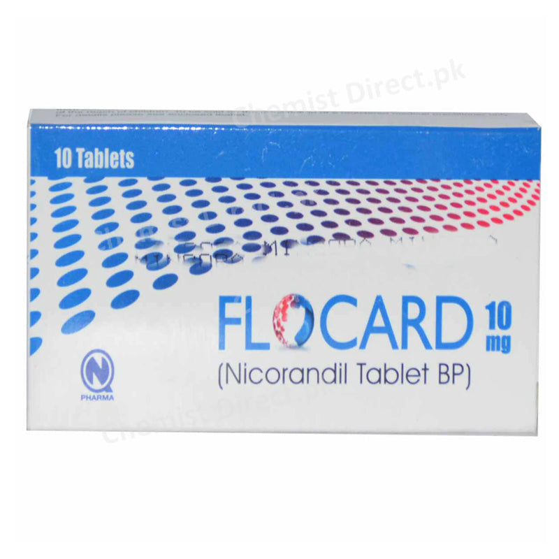 Flocard 10mg Tab Tablet Nabiqasim Industries Pvt ltd Anti Angina Nicorandil