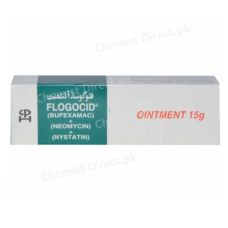Flogocid Ointment 15G Continentalpharma Anti Fungal Nystatin 100000IU Neomycin 2500IU Bufexamac 50mg