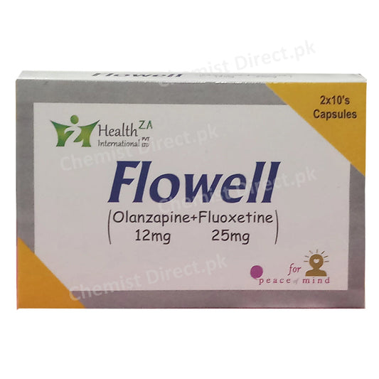 Flowell 12mg 25mg Cap Capsule Healthza Pharma Olanzapine 12mg Fluoxetine 25mg