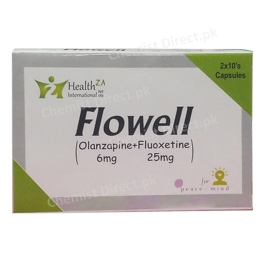 Flowell 6mg 25mg Cap Capsule Healthza Pharma Olanzapine 6mg Fluoxetine 25mg