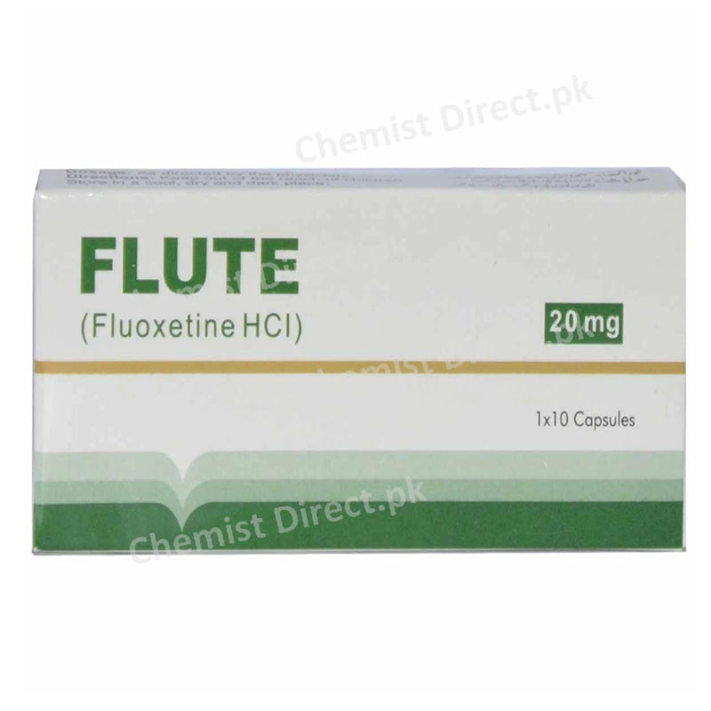 Flute 20mg Cap Capsule Mass pharma Fluoxetine