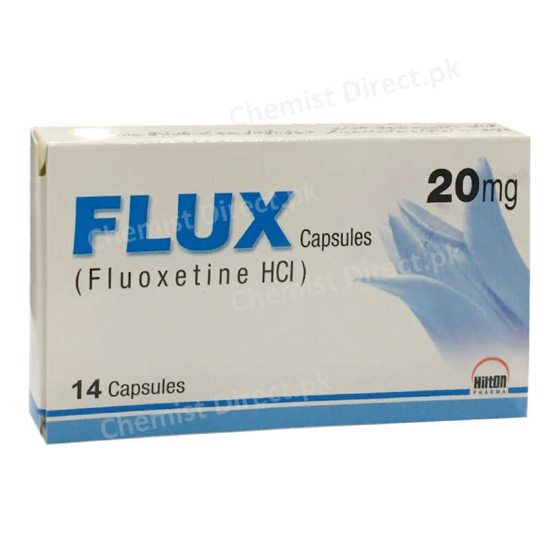 Flux 20mg Capsule Hilton Pharma Anti Depressant Fluoxetine