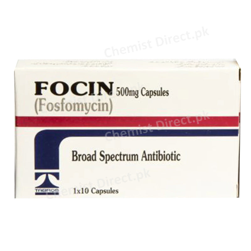 Focin 500mg Capsule Tabros Pharma Anti Bacterial Fosfomycin