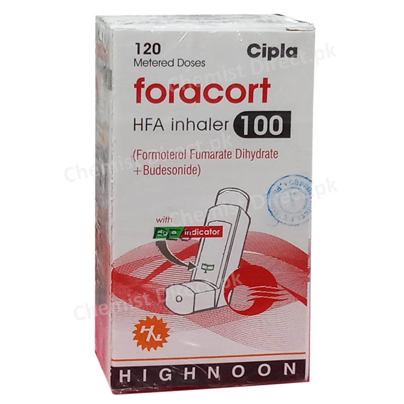 Foracort Inh 6mcg 100mcg Highnoon Laboratories LTD Asthma COPD Formoterol Fumarate 6mcg Budesonide 100mcg