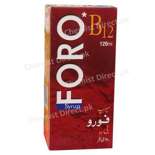 Foro B12 120ml Syp Syrup Amson Pharma Pvt Ltd Vitamins Supplements Each 5ml Contains Cyanocobalamin 125mcg Folic Acid 0.5mg Orotic Acid 25mg