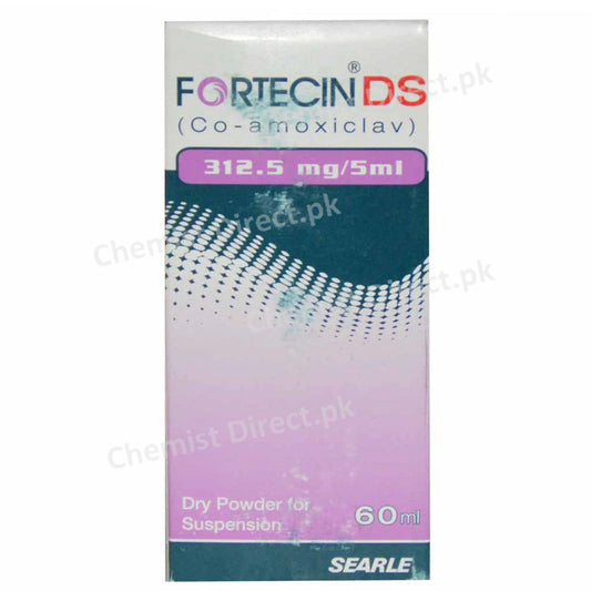 Fortecin DS 312.5mg 5ml sus 60ml Searle Pharma co amoxiclav 