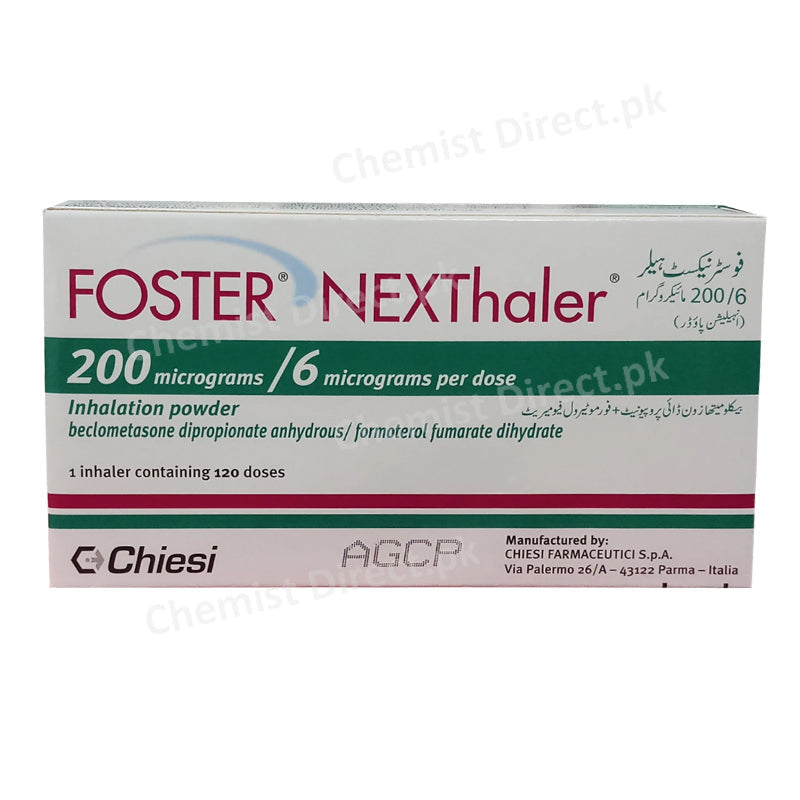 Foster Nexthaler 200mcg/6 mcg Chiesi Pharmaceuticals Inhaler Inhalation Powder