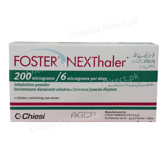 Foster Nexthaler 200mcg/6 mcg Chiesi Pharmaceuticals Inhaler Inhalation Powder