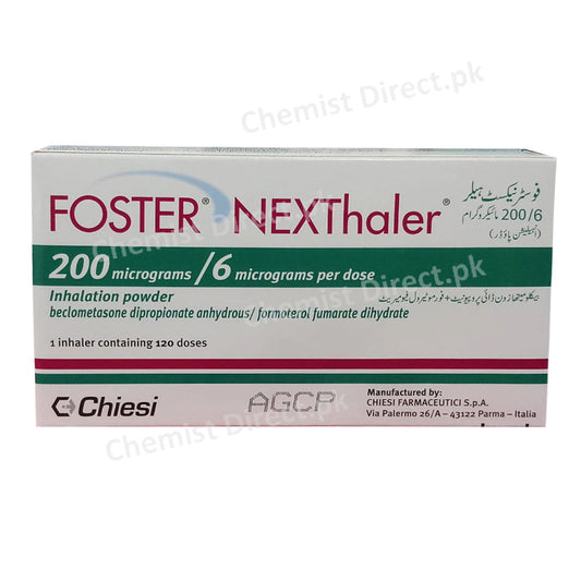 Foster Nexthaler 200mcg/6 mcg Chiesi Pharmaceuticals Inhaler Inhalation Powder