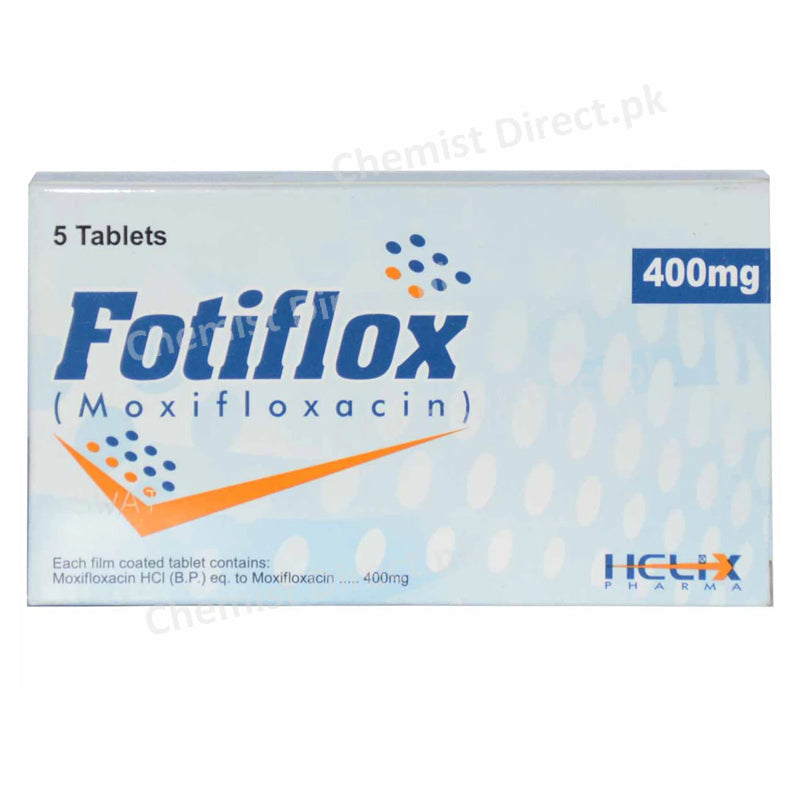 Fotiflox 400mg Tablet Helix Pharma Moxifloxacin Hcl Quinolones Anti-bacterial