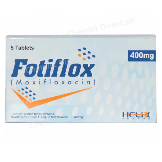 Fotiflox 400mg Tablet Helix Pharma Moxifloxacin Hcl Quinolones Anti-bacterial