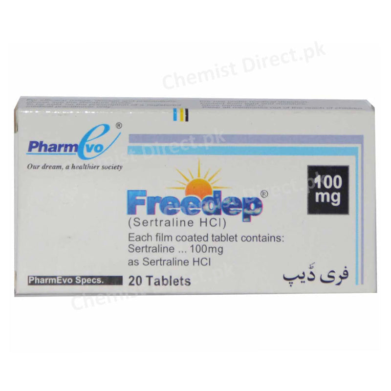 Freedep 100mg Tablet Pharmvo Pharma Anti-Depressant Sertraline