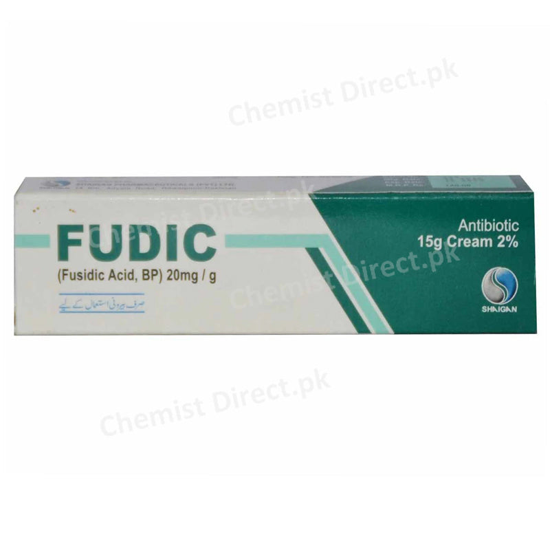 Fudic Cream 2% 15gram Shaigan Pharmaceuticals Anti-bacterial Fusidic Acid