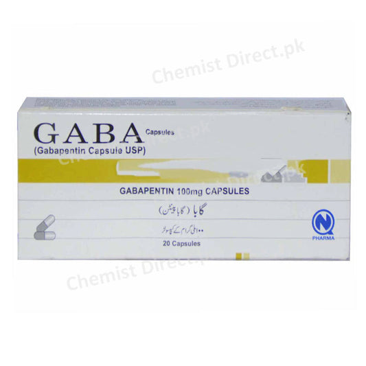 Gaba 100mg Capsule Nabiqasim Industries Anti-convulsant Gabapentin