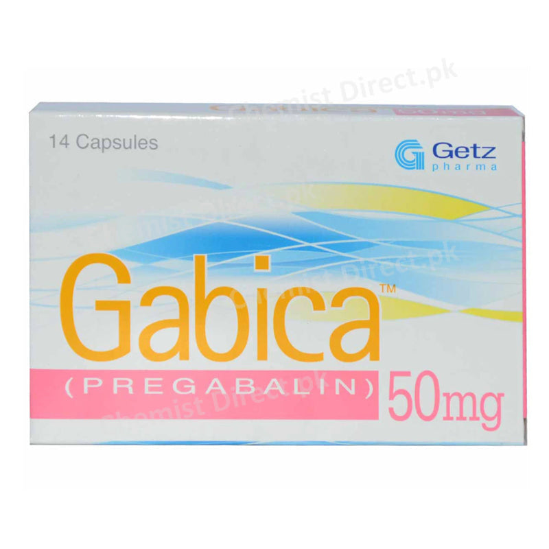 Gabica 50mg capsule Pregabalin Getz Pharma Neuropathic Pain.