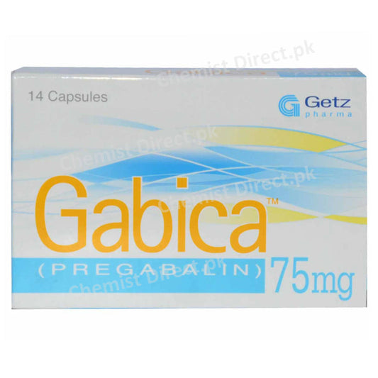 Gabica 75mg Capsule Pregabalin Neuropathic Pain Getz Pharma