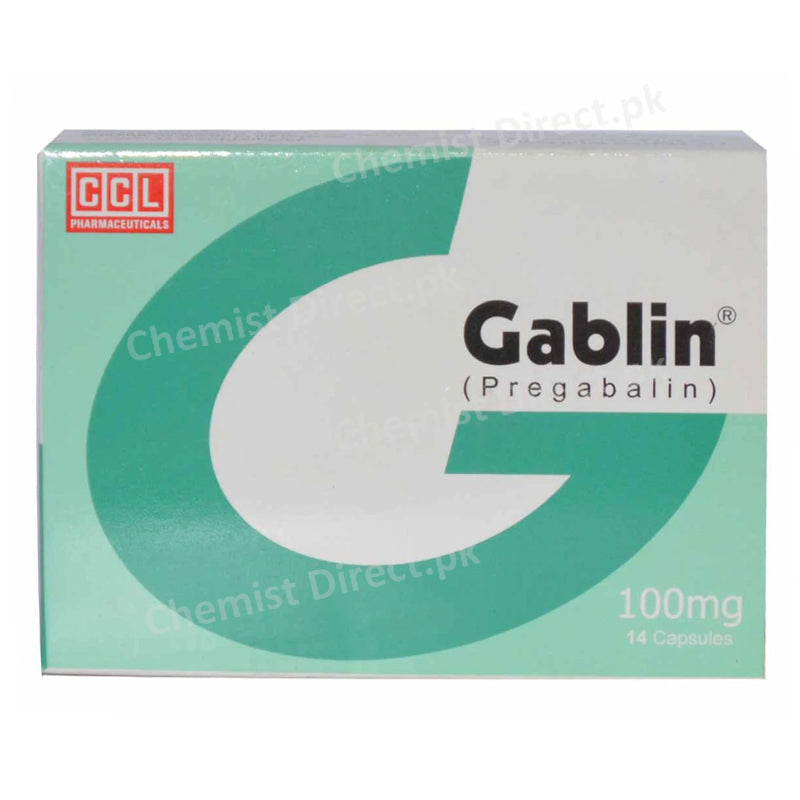 Gablin 100mg capsule CCL Pharmaceuticals Neuropathic Pain Pregabalin