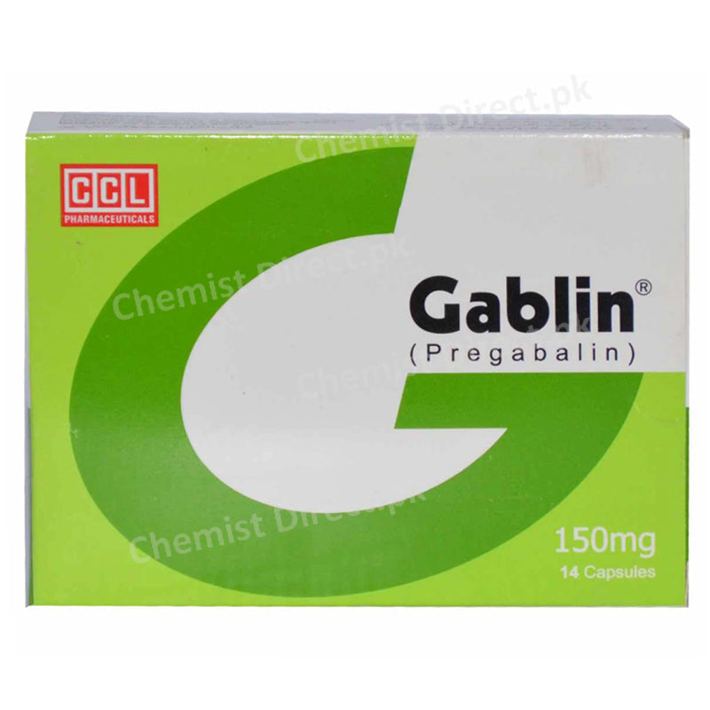 Gablin 150mg capsule CCL Pharmaceuticals Neuropathic Pain Pregabalin