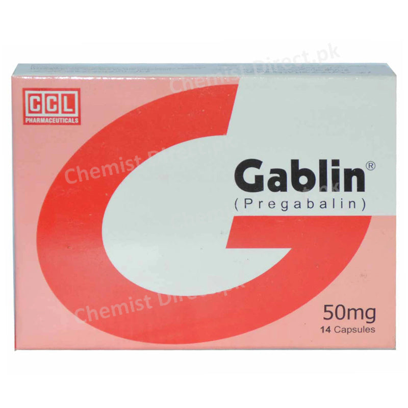 Gablin 50mg capsule CCL Pharmaceuticals Neuropathic Pain Pregabalin