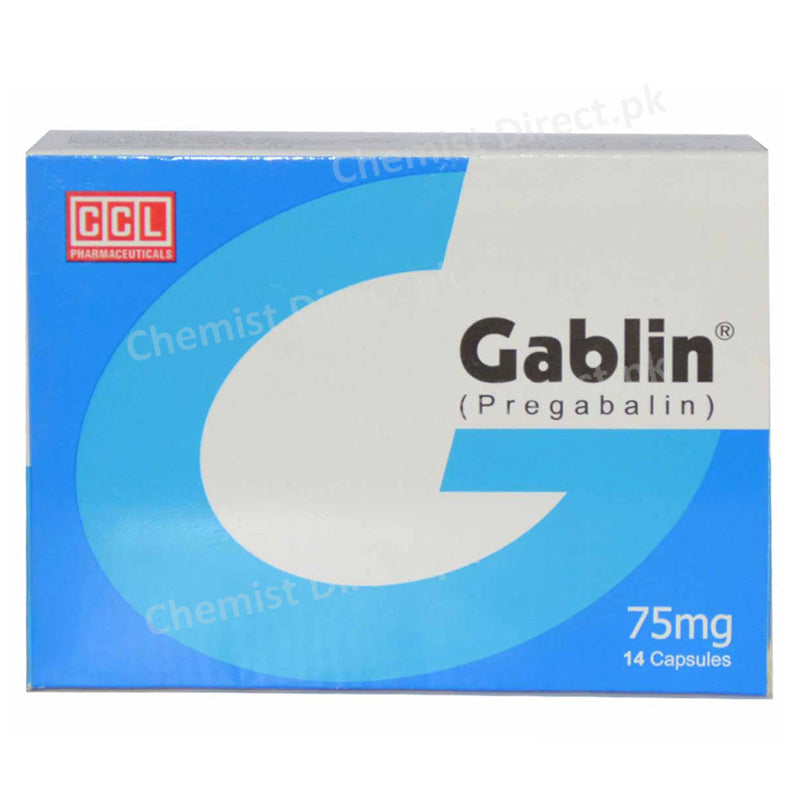 Gablin 75mg capsule CCL Pharmaceuticals Neuropathic Pain Pregabalin