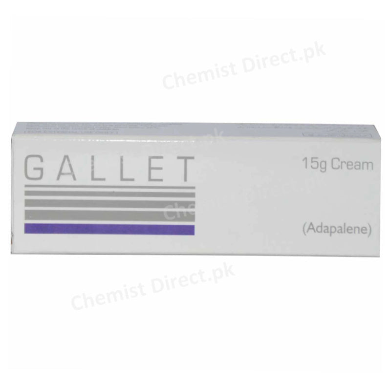 Gallet Cream 0.1% 15gram Anti-acne Adapalene Pharma Health