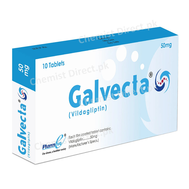 Galvecta 50mg Tablet Pharmevo Oral Hypoglycemic Vildagliptin