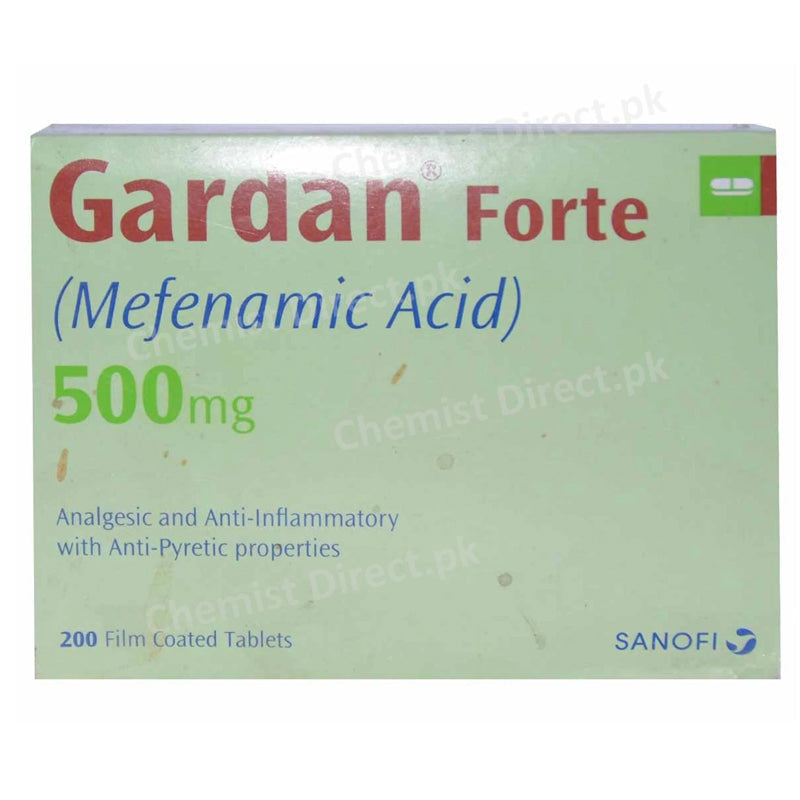 Gardan Forte 500mg Tab Tablet Sanofi Aventis Nsaid Mefenamic Acid