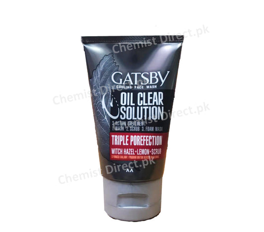 Gatsby Face Wash Oil Clear Solution Triple Porefection Witch Hazel + Lemon Scrub 100Ml Japan Face