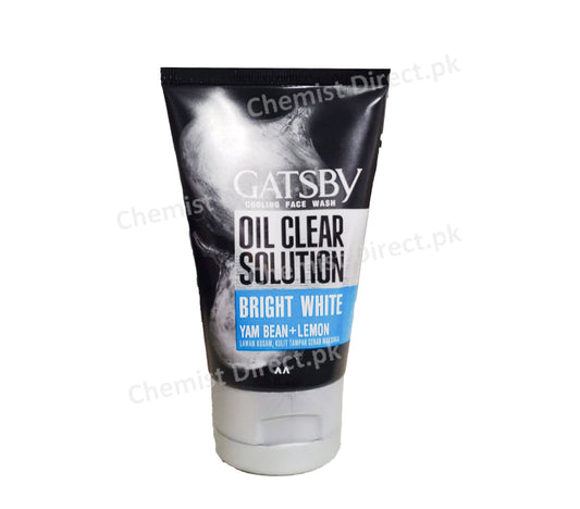 Gatsby Oil Solution Bright White Yam Bean + Lemon Men Face Wash 100-G