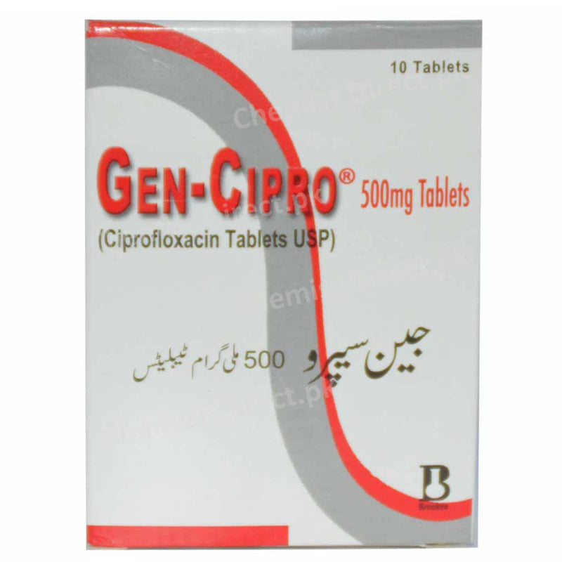 Gen Cipro 500mg Tab Tablet Brookes Pharma Pvt Ltd Ciprofloxacin