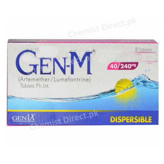 Gen M 40 240mg Tab Tablet Genix Pharma artemether lumefantrine