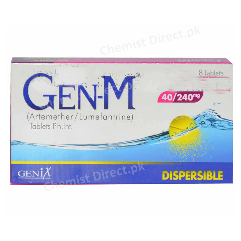 Gen M 40 240mg Tab Tablet Genix Pharma artemether lumefantrine