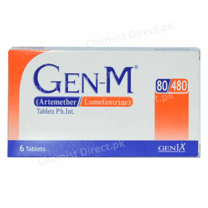 Gen M 80 480mg Tab Tablet Genix Pharma Artemether Lumefantrine