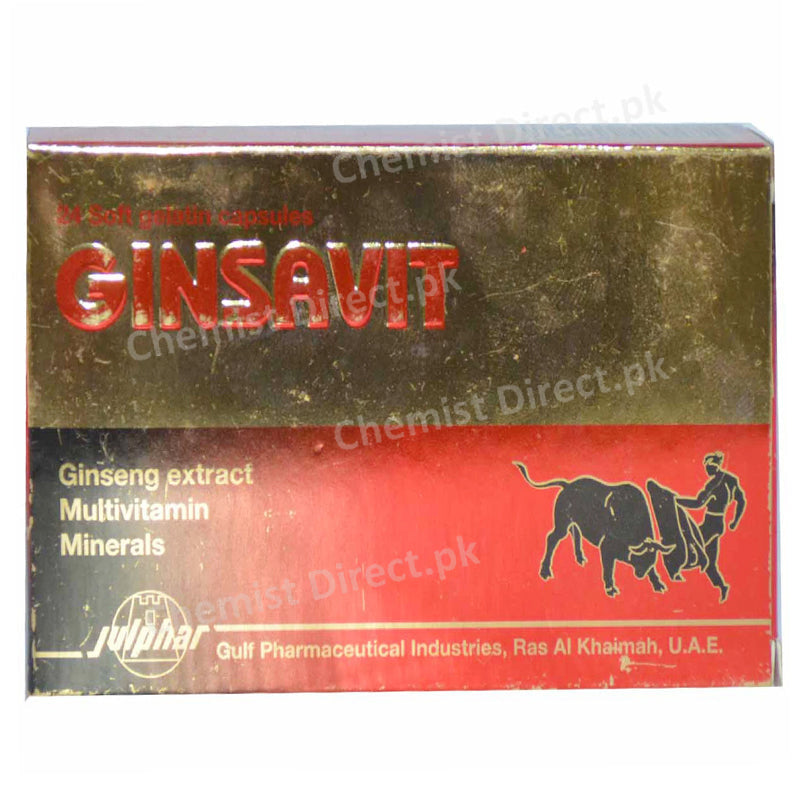 Ginsavit Capsule Gulf Pharmaceuticals Multivitamin Minerals