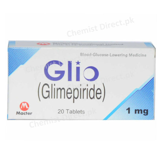 Glio 1mg Tablet Glimepiride Macter International Oral Hypoglycemic