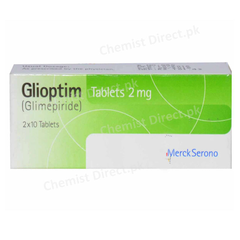 Glioptim 2mg Tab Tablet Martin Dow Pharmaceuticals Pak Ltd Oral Hypoglycemic Glimepiride