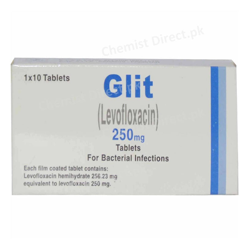 Glit 250mg Tab Tablet SJ G Fazal Elahi Quinolones Anti Bacterial Levofloxacin