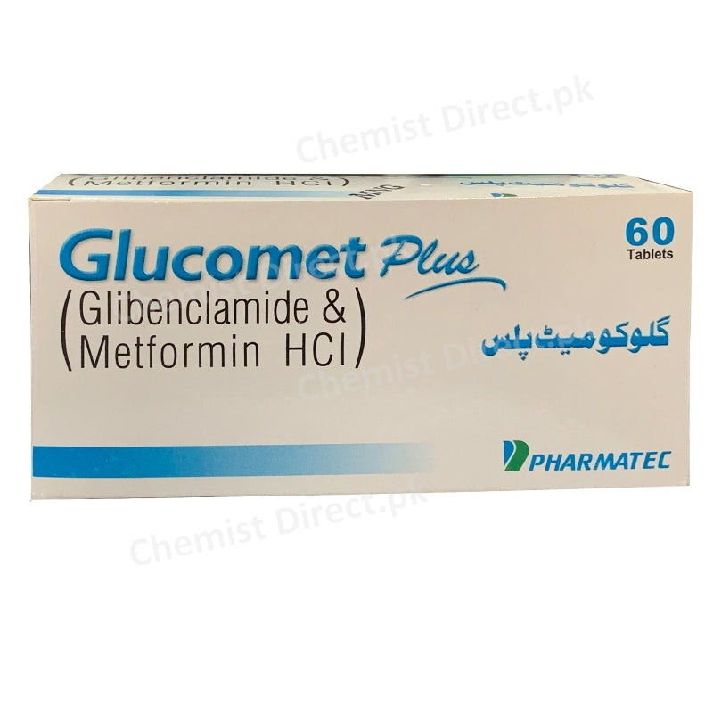 Glucomet Plus Tab Tablet Pharmatec Oral Hypoglycemic Glibenclamide 5mg Metformin HCl 500mg