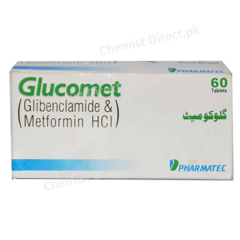 Glucomet Tab Tablet Pharmatec Oral Hypoglycemic Glibenclamide 2.5mg Metformin HCl 500mg