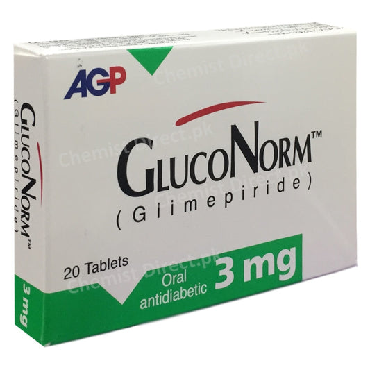 Gluconorm Tab 3mg Tablet AGP Pvt Ltd Oral Hypoglycemic Glimepiride