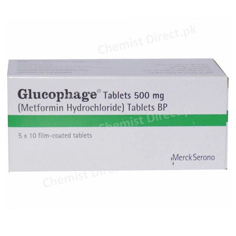 Glucophage 500mg Tablet Martin Dow Pharmaceuticals Oral Hypoglycemic Metformin Hydrochloride