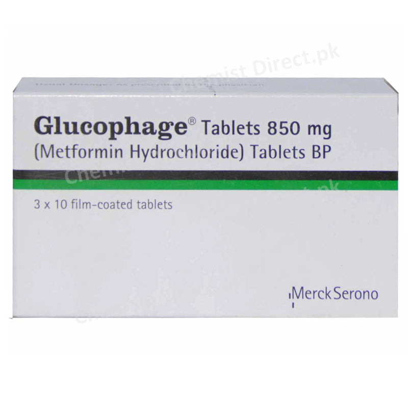 Glucophage 850mg Tablet Martin Dow Pharmaceuticals Oral Hypoglycemic Metformin Hydrochloride