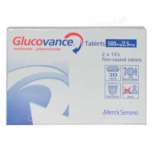 Glucovance 500mg/2.5mg Tablet Martin Dow Pharmaceuticals Oral Hypoglycemic Glibenclamide Metformin