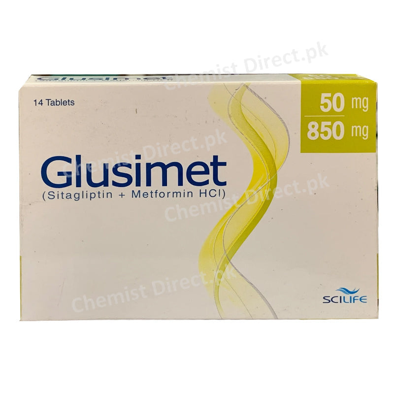 Glusimet 50/850mg Tablet Scilife Pharma Oral Hypoglycemic Sitagliptin Metformin