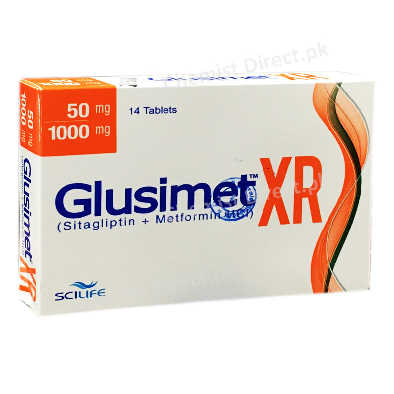 Glusimet XR 50 1000mg Tablet Scilife Diabetic Sitagliptin Metformin HC