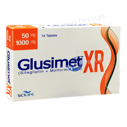 Glusimet XR 50 1000mg Tablet Scilife Diabetic Sitagliptin Metformin HC