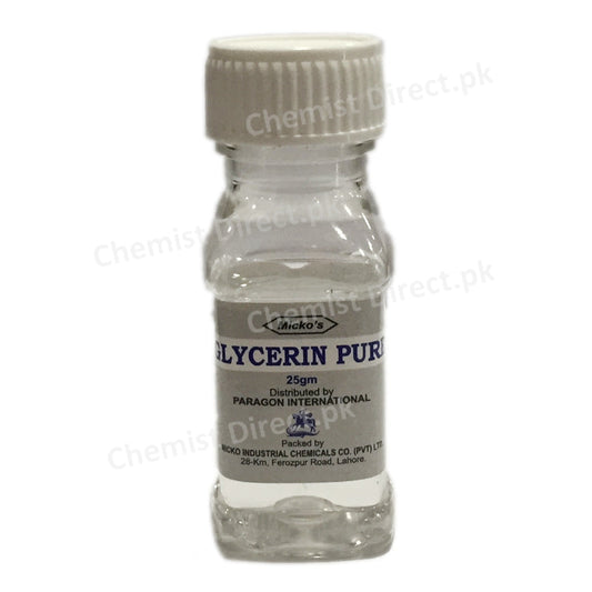 Glycerin Pure 25gm Oval Pharma Emollient and Protectant Glycerine