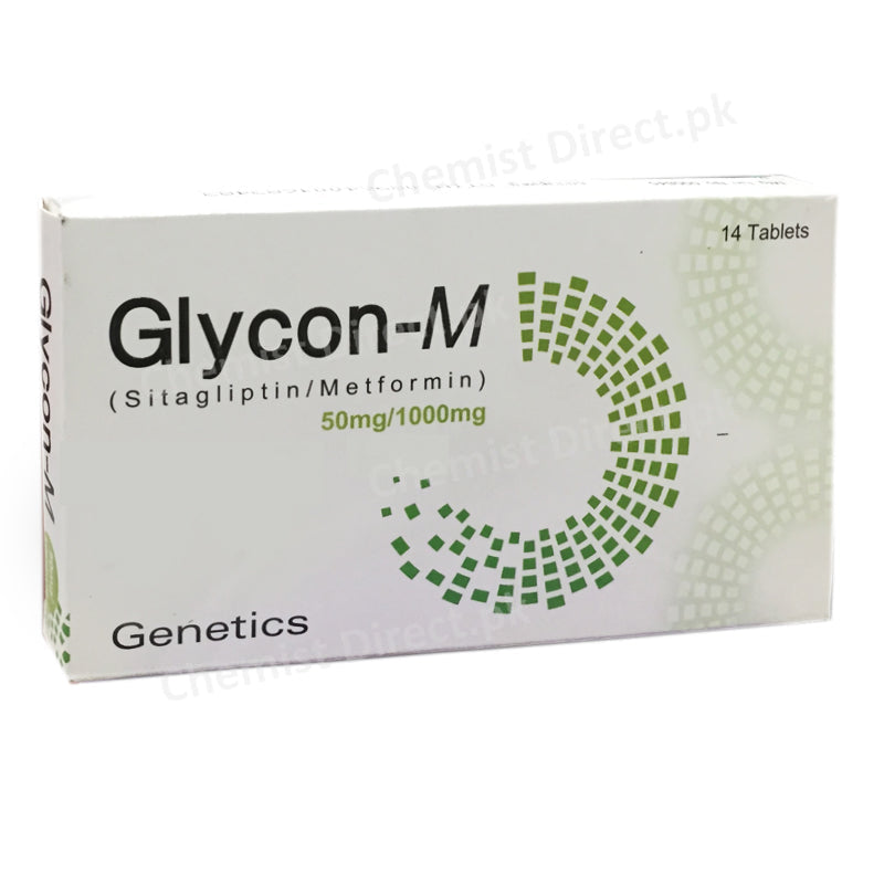     Glycon M 50 1000mg Tablet Genetics Health Care Pvt Ltd Oral Hypoglycemic Sitagliptin Metformin